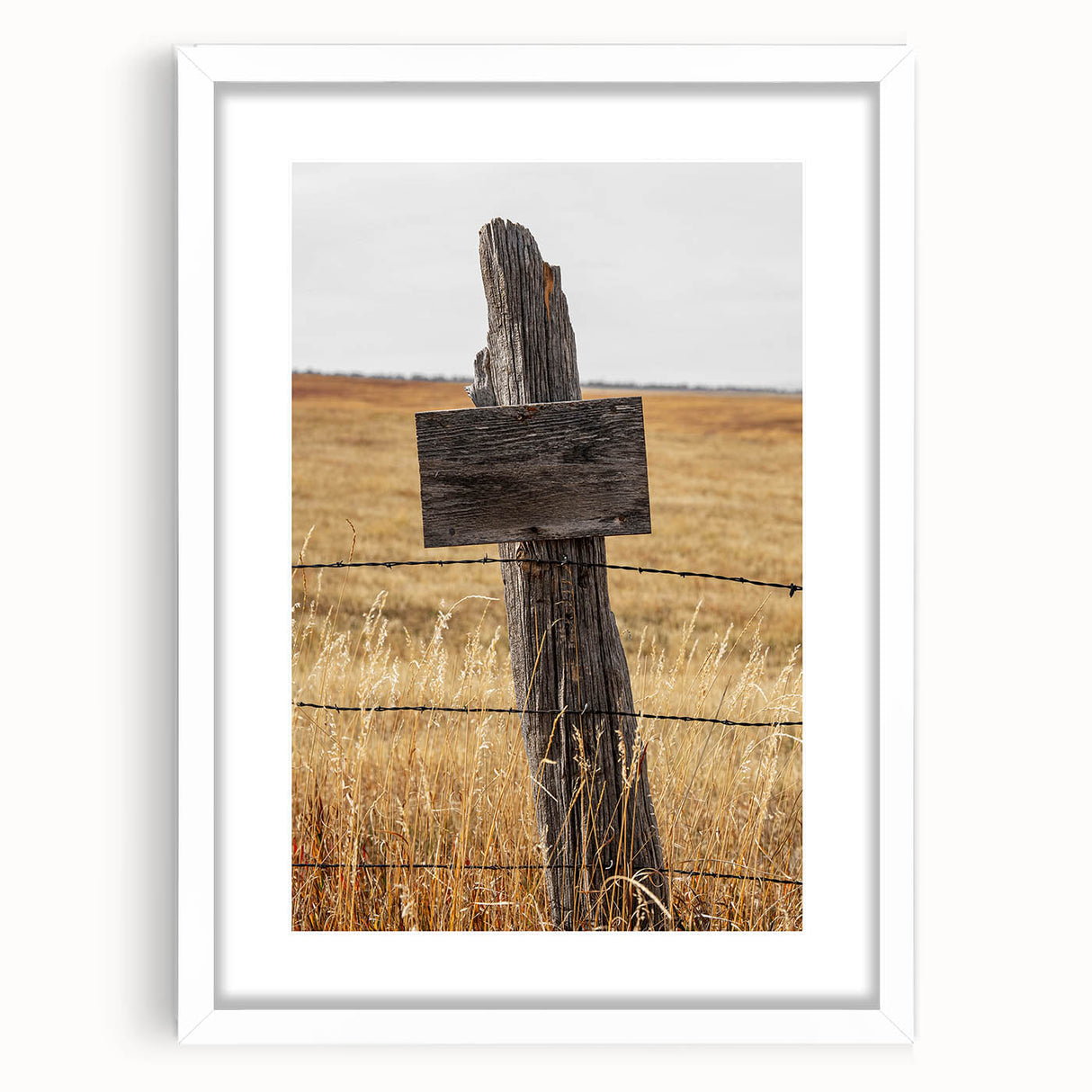 Rustic Wooden Fence Post Wall Art – Farmhouse Landscape for Country Decor
