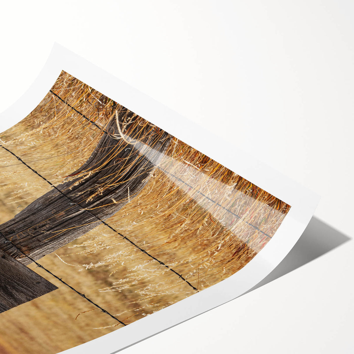 Rustic Wooden Fence Post Wall Art – Farmhouse Landscape for Country Decor