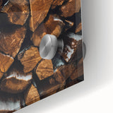 Stacked Firewood Art Print, Rustic Home Decor Wall Art