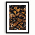 Stacked Firewood Art Print, Rustic Home Decor Wall Art