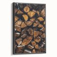 Stacked Firewood Art Print, Rustic Home Decor Wall Art