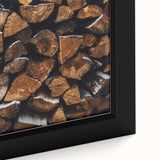 Stacked Firewood Art Print, Rustic Home Decor Wall Art