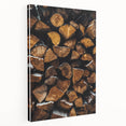 Stacked Firewood Art Print, Rustic Home Decor Wall Art