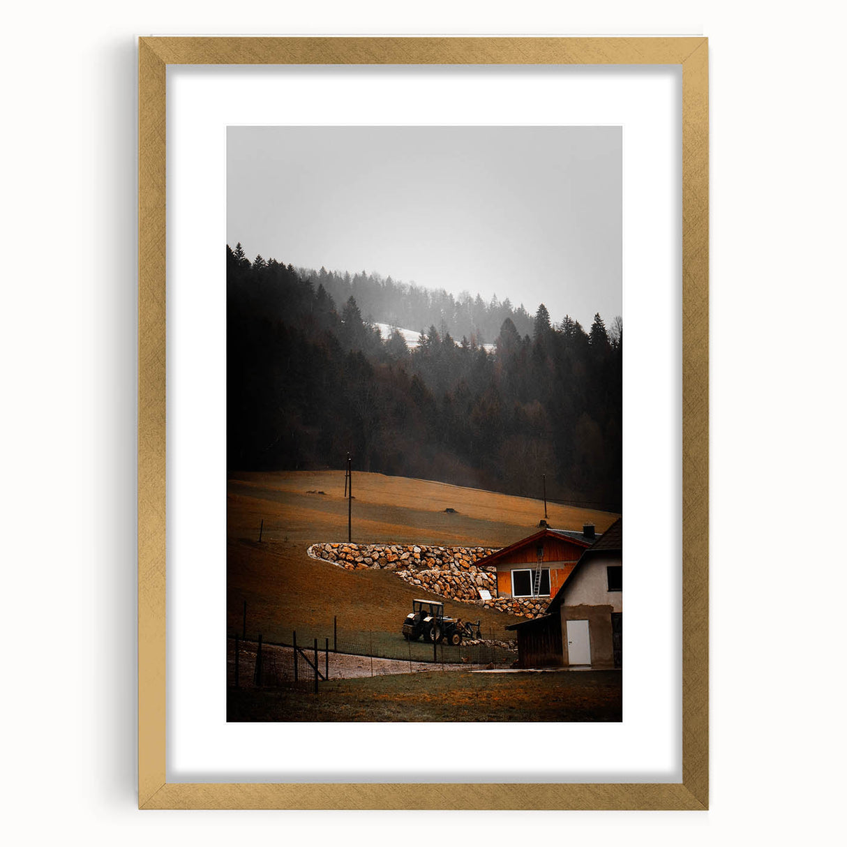 Rustic Farmhouse Landscape Wall Art – Farmhouse Decor with Country Charm