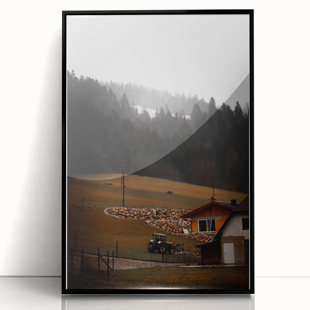 Rustic Farmhouse Landscape Wall Art – Farmhouse Decor with Country Charm