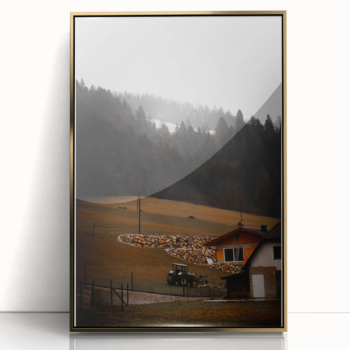 Rustic Farmhouse Landscape Wall Art – Farmhouse Decor with Country Charm