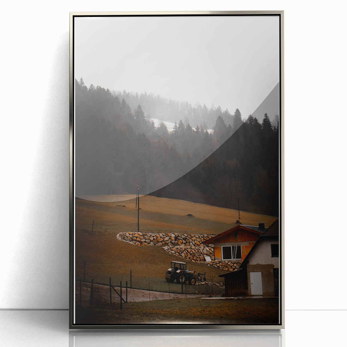 Rustic Farmhouse Landscape Wall Art – Farmhouse Decor with Country Charm