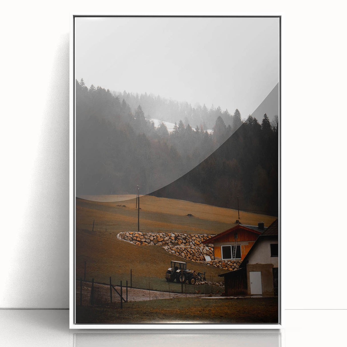 Rustic Farmhouse Landscape Wall Art – Farmhouse Decor with Country Charm