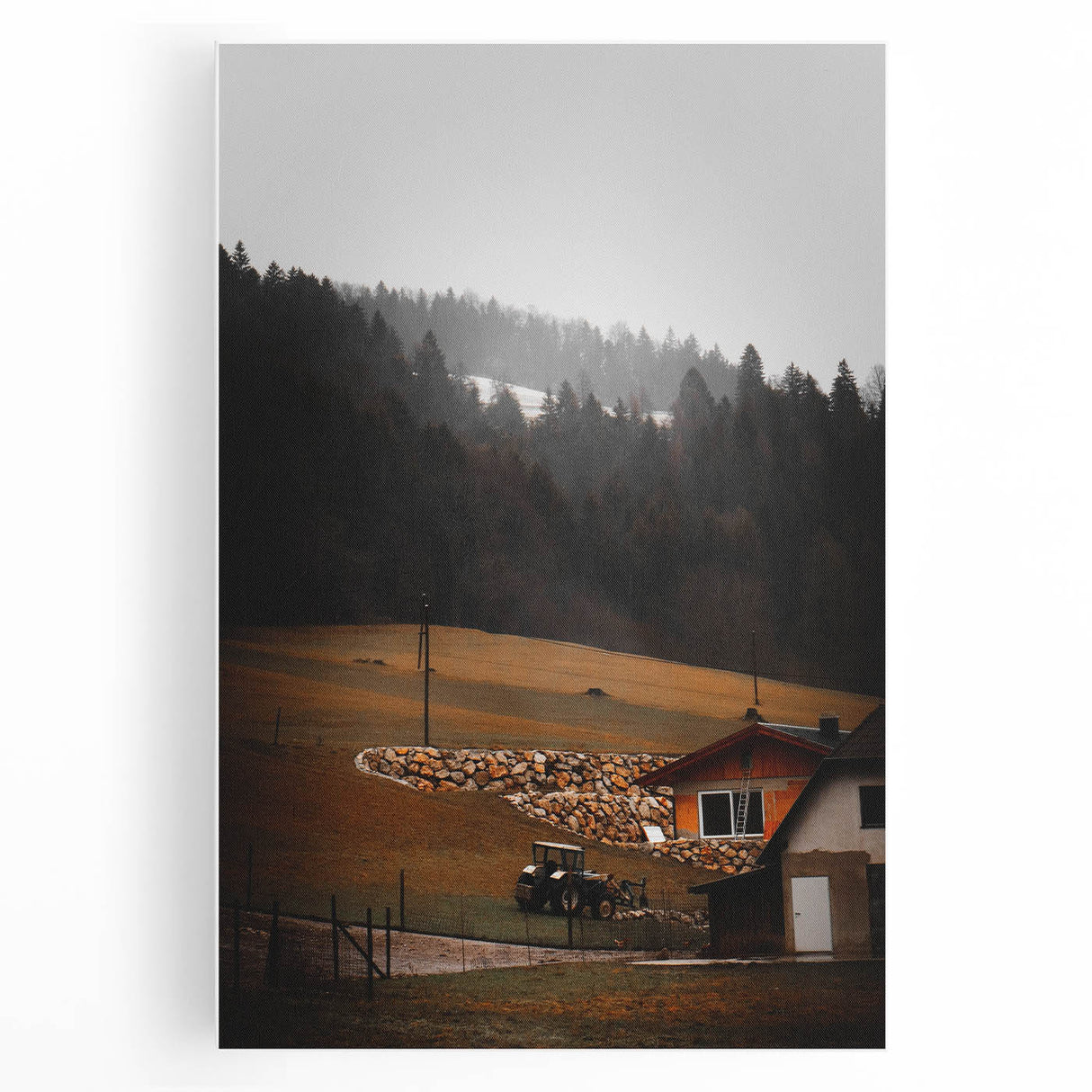 Rustic Farmhouse Landscape Wall Art – Farmhouse Decor with Country Charm