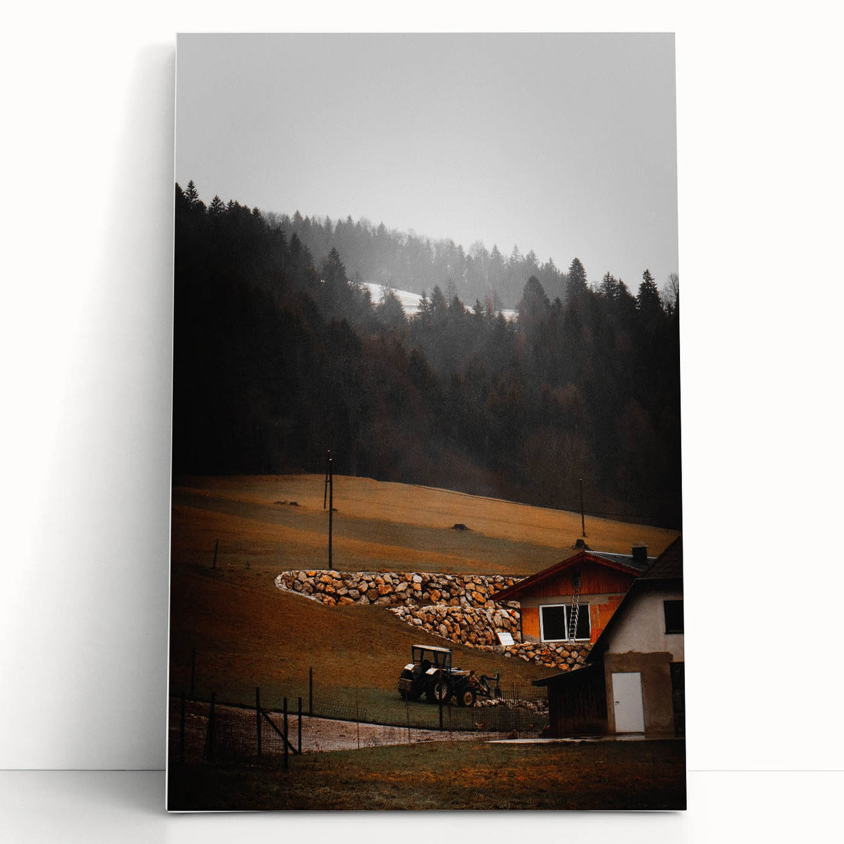 Rustic Farmhouse Landscape Wall Art – Farmhouse Decor with Country Charm
