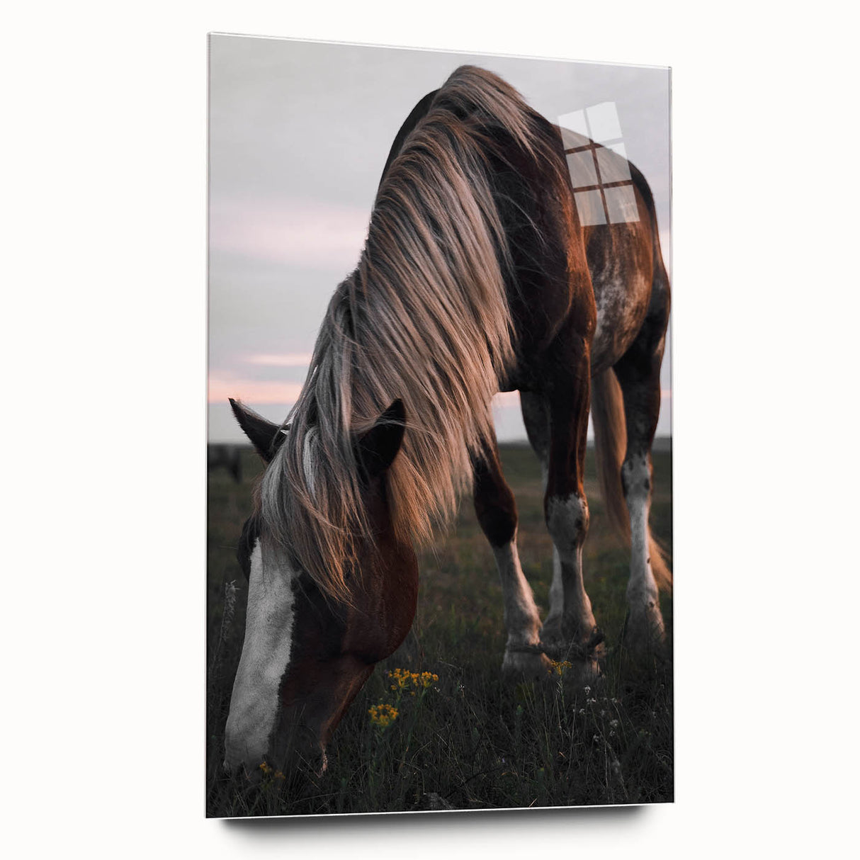 Rustic Grazing Horse Wall Art – Farmhouse Decor with Natural Charm