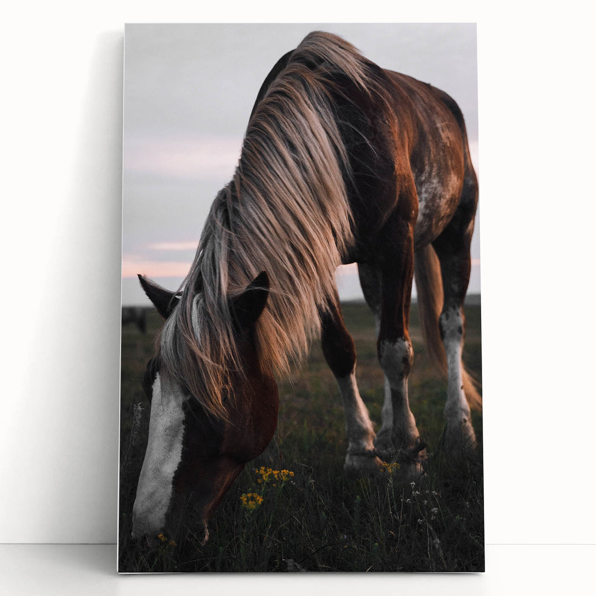 Rustic Grazing Horse Wall Art – Farmhouse Decor with Natural Charm