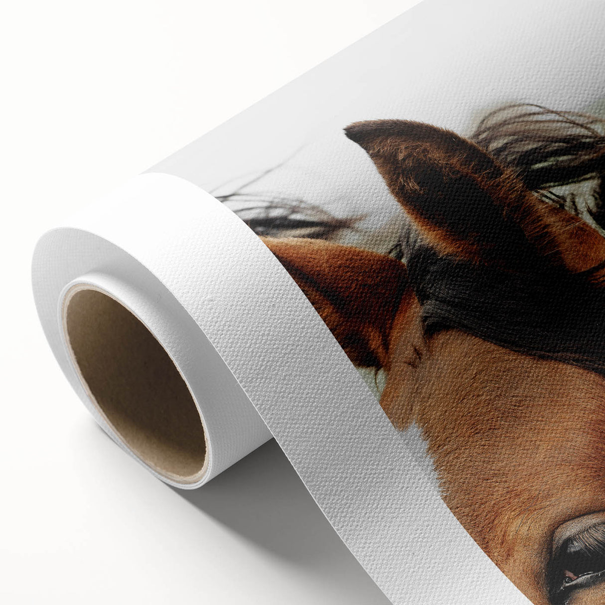 Rustic Horse Close-Up Wall Art – Farmhouse Decor with Natural Elegance
