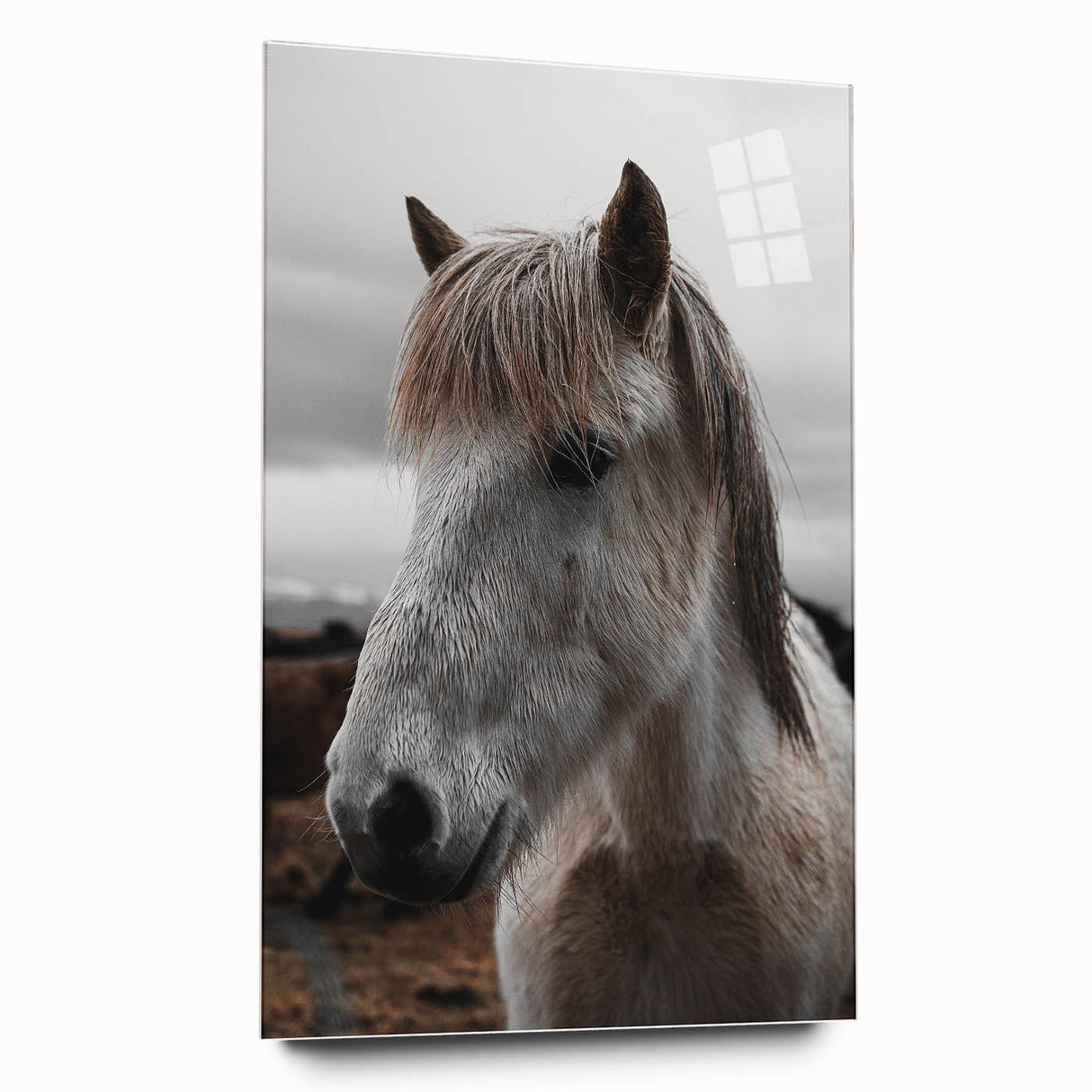 Rustic Horse Portrait Wall Art – Farmhouse Decor with Natural Charm