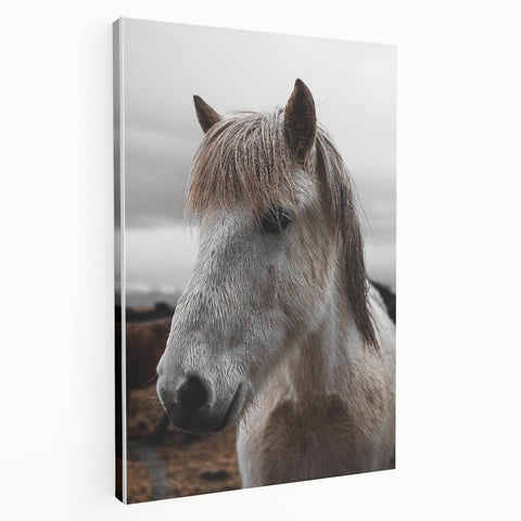 Rustic Horse Portrait Wall Art – Farmhouse Decor with Natural Charm