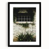 Rustic Stone Wall with Greenery Wall Art – Farmhouse Decor with Natural Charm