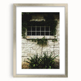 Rustic Stone Wall with Greenery Wall Art – Farmhouse Decor with Natural Charm