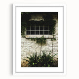 Rustic Stone Wall with Greenery Wall Art – Farmhouse Decor with Natural Charm