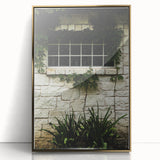 Rustic Stone Wall with Greenery Wall Art – Farmhouse Decor with Natural Charm