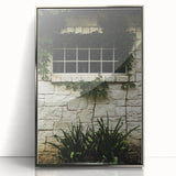 Rustic Stone Wall with Greenery Wall Art – Farmhouse Decor with Natural Charm