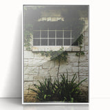 Rustic Stone Wall with Greenery Wall Art – Farmhouse Decor with Natural Charm