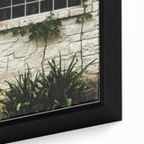 Rustic Stone Wall with Greenery Wall Art – Farmhouse Decor with Natural Charm