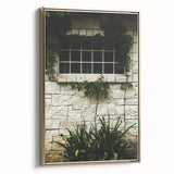 Rustic Stone Wall with Greenery Wall Art – Farmhouse Decor with Natural Charm