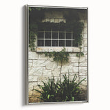 Rustic Stone Wall with Greenery Wall Art – Farmhouse Decor with Natural Charm