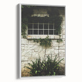 Rustic Stone Wall with Greenery Wall Art – Farmhouse Decor with Natural Charm