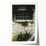 Rustic Stone Wall with Greenery Wall Art – Farmhouse Decor with Natural Charm