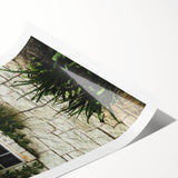 Rustic Stone Wall with Greenery Wall Art – Farmhouse Decor with Natural Charm