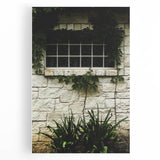 Rustic Stone Wall with Greenery Wall Art – Farmhouse Decor with Natural Charm