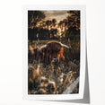 Sunset Highland Cattle Art, Rustic Country Wall Decor