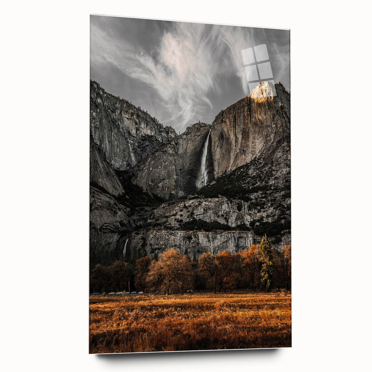 Rustic Mountain Waterfall Wall Art – Farmhouse Decor with Nature’s Beauty