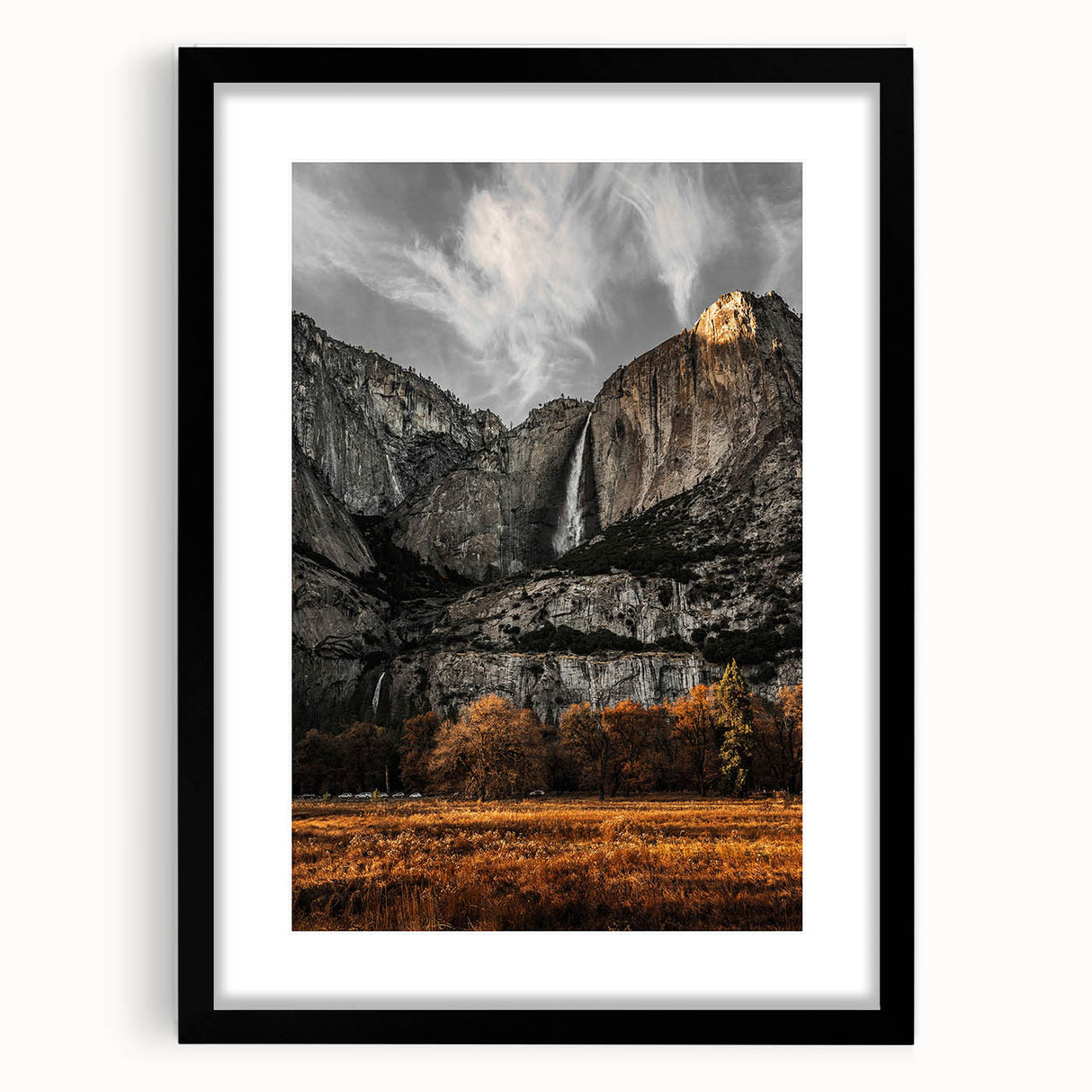 Rustic Mountain Waterfall Wall Art – Farmhouse Decor with Nature’s Beauty