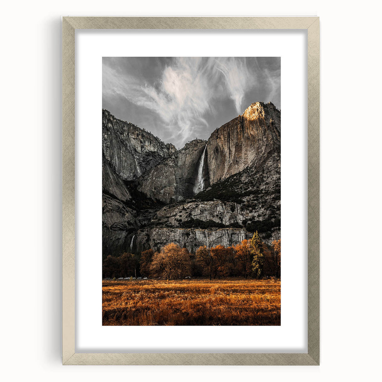 Rustic Mountain Waterfall Wall Art – Farmhouse Decor with Nature’s Beauty