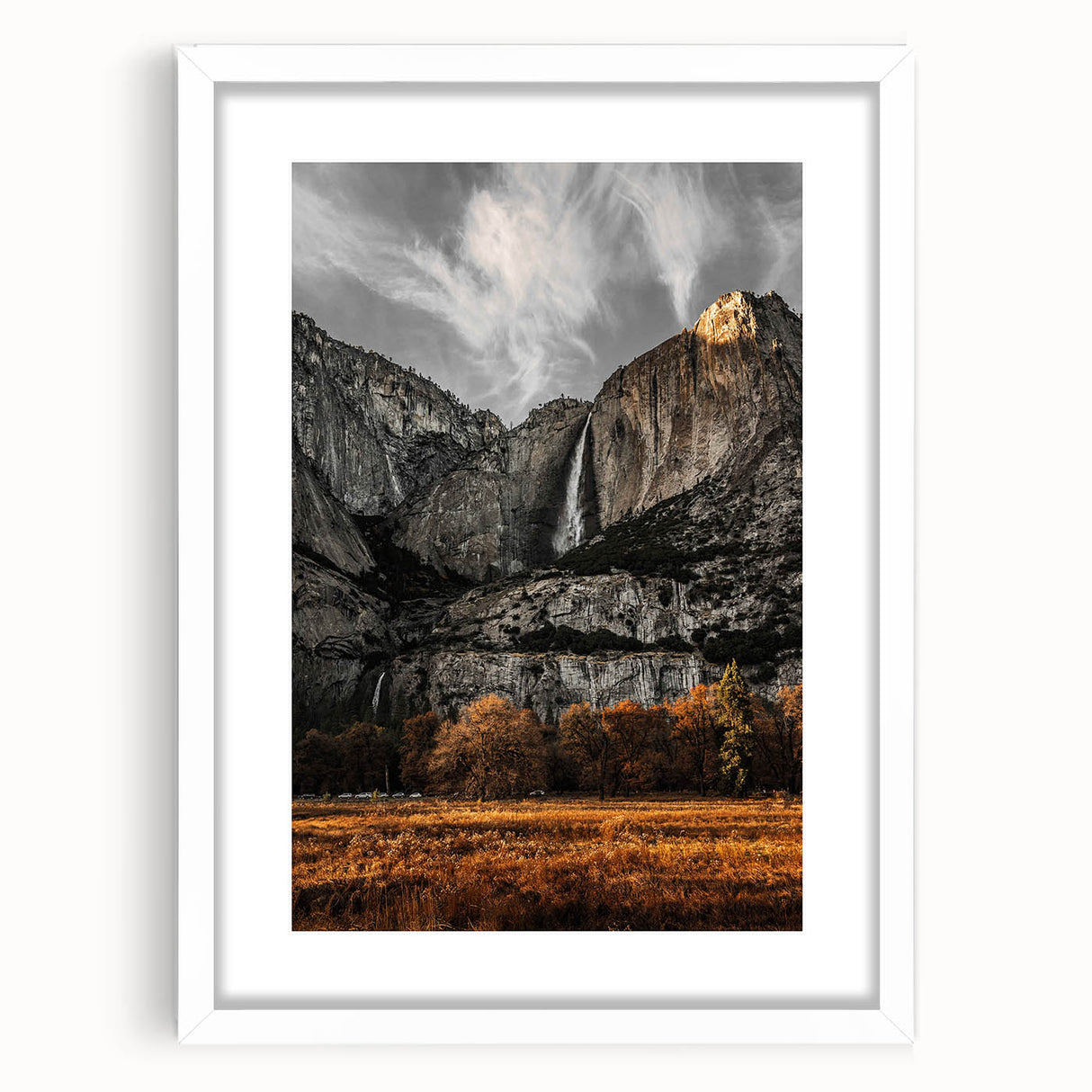 Rustic Mountain Waterfall Wall Art – Farmhouse Decor with Nature’s Beauty