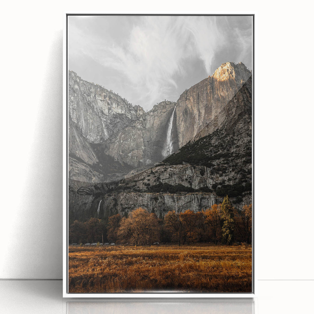 Rustic Mountain Waterfall Wall Art – Farmhouse Decor with Nature’s Beauty