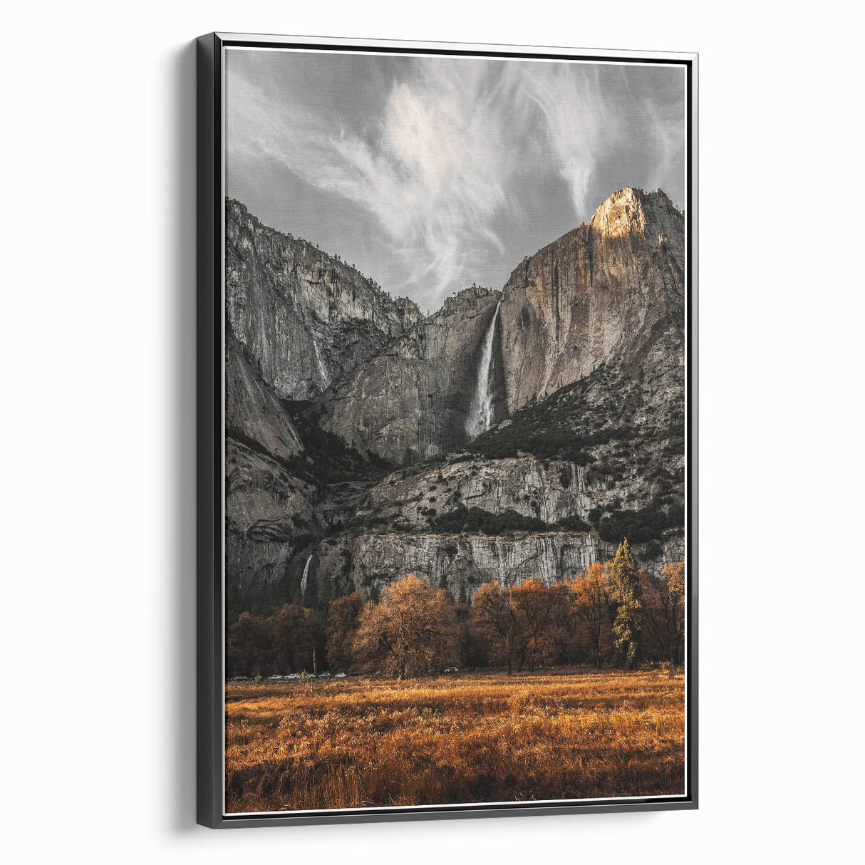 Rustic Mountain Waterfall Wall Art – Farmhouse Decor with Nature’s Beauty