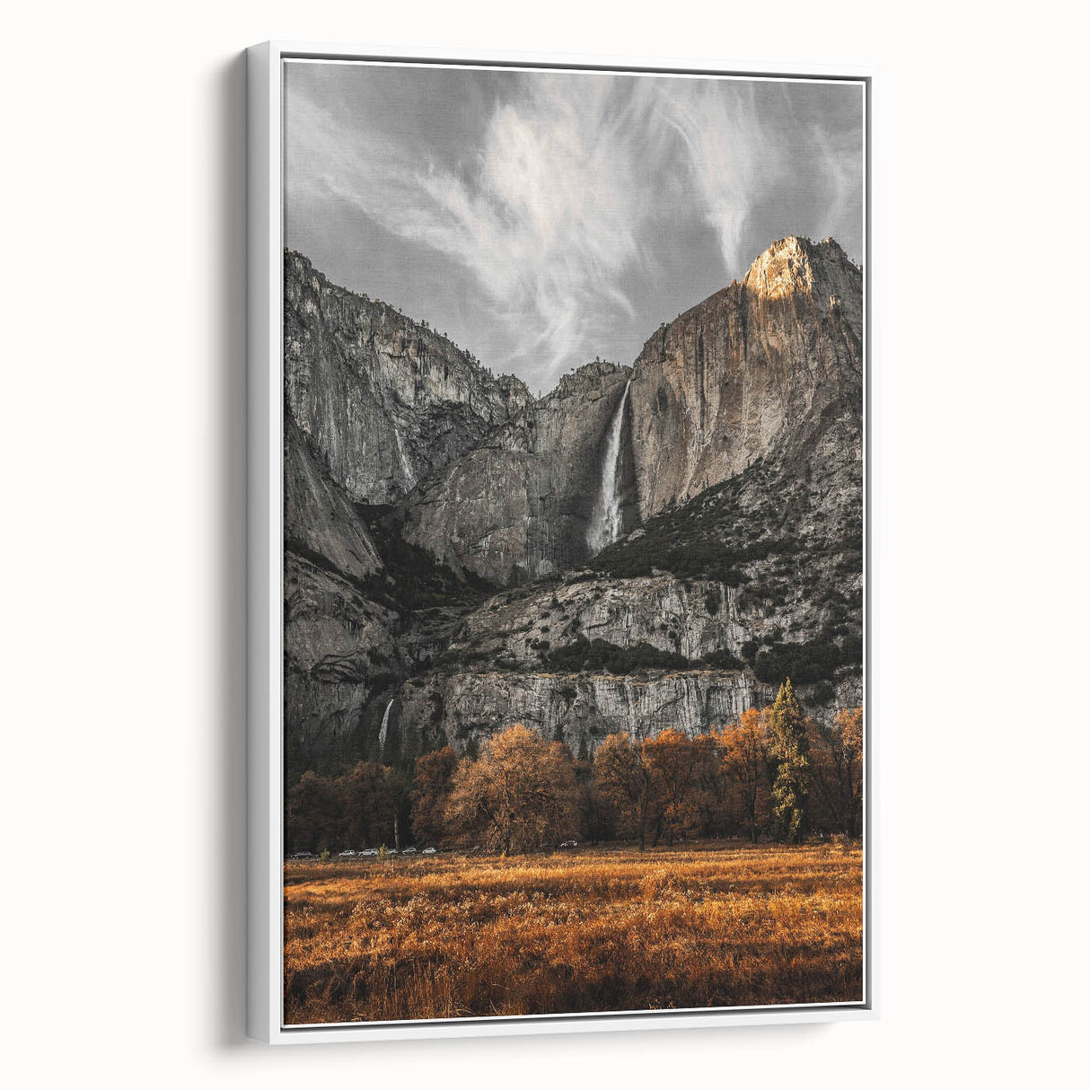 Rustic Mountain Waterfall Wall Art – Farmhouse Decor with Nature’s Beauty