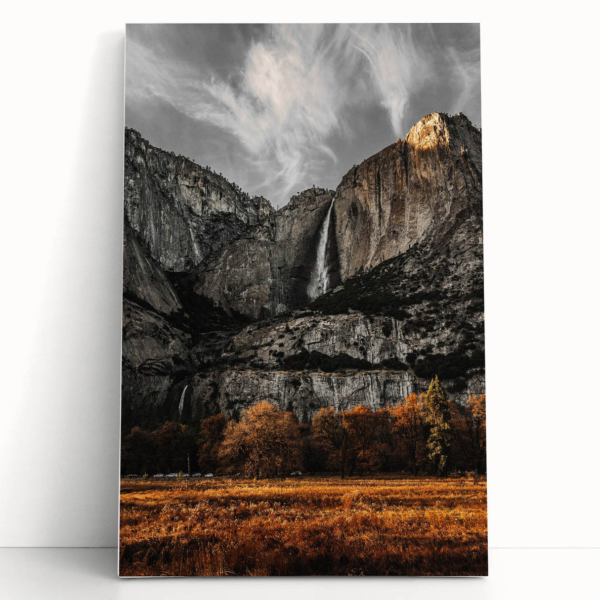 Rustic Mountain Waterfall Wall Art – Farmhouse Decor with Nature’s Beauty