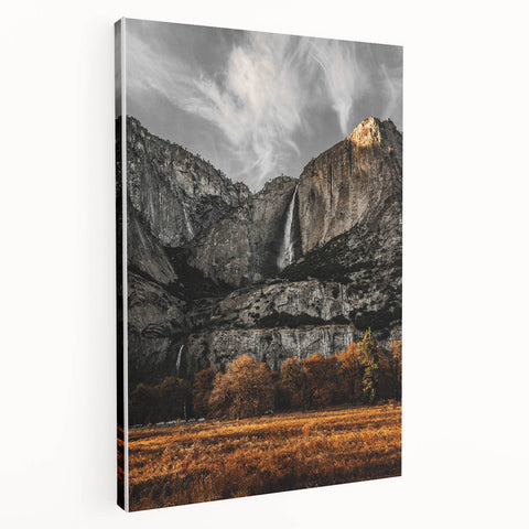 Rustic Mountain Waterfall Wall Art – Farmhouse Decor with Nature’s Beauty