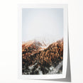 Misty Mountain Sunrise, Rustic Autumn Wall Art Print