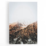 Misty Mountain Sunrise, Rustic Autumn Wall Art Print