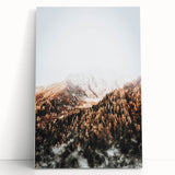 Misty Mountain Sunrise, Rustic Autumn Wall Art Print