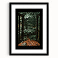 Rustic Window Forest View Wall Art - Vintage Farmhouse Nature Print