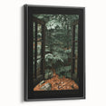 Rustic Window Forest View Wall Art - Vintage Farmhouse Nature Print