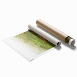 Rustic Wall Art - Highland Cow in Misty Pasture, Farmhouse Decor Print