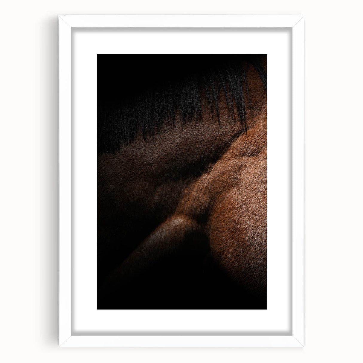 Rustic Wall Art - Close-Up Horse Mane & Coat, Farmhouse Decor Print