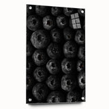 Rustic Wall Art - Black and White Blueberry Texture, Farmhouse Decor
